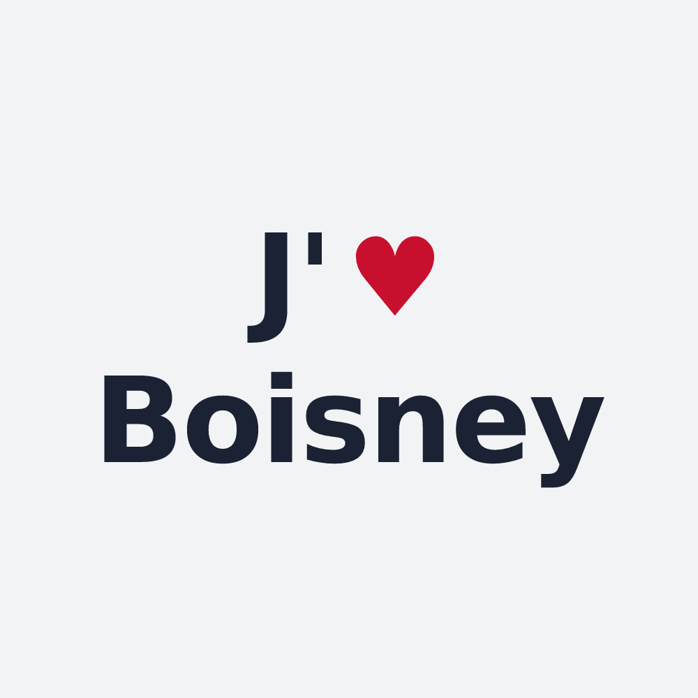 Poster personnalisé Boisney — design J'aime Boisney