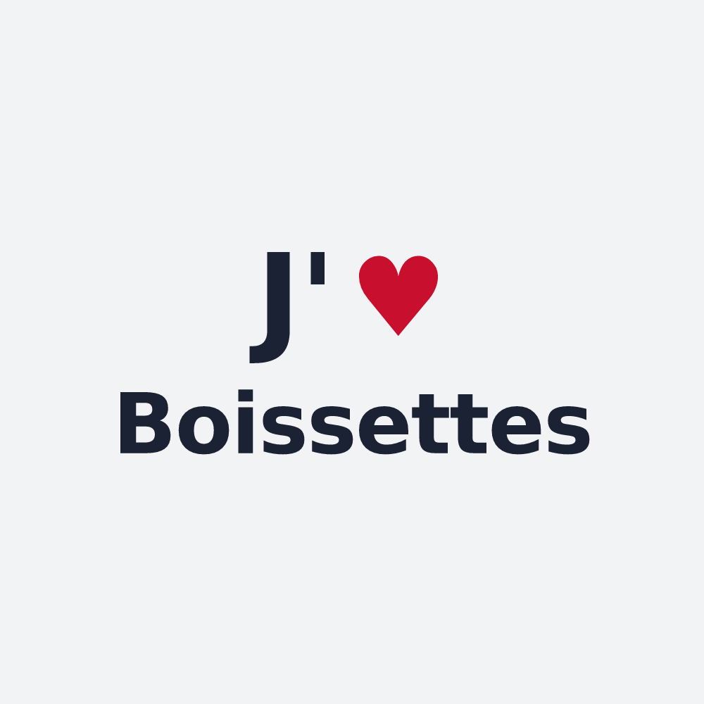 Poster personnalisé Boissettes — design J'aime Boissettes