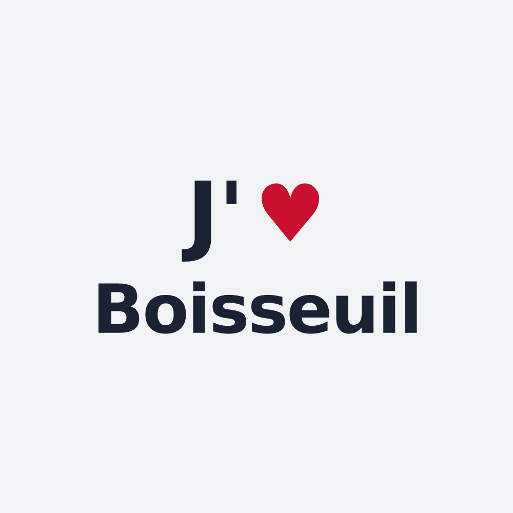 Poster personnalisé Boisseuil — design J'aime Boisseuil