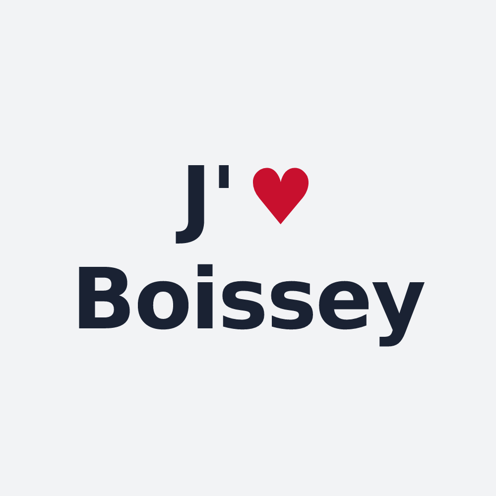 Poster personnalisé Boissey — design « J'aime Boissey » imprimé sur le poster
