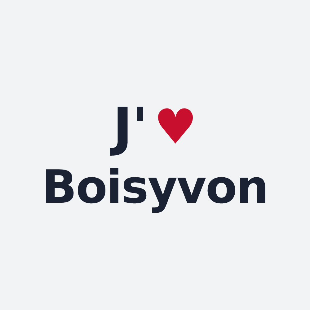 Poster personnalisé Boisyvon — design J'aime Boisyvon