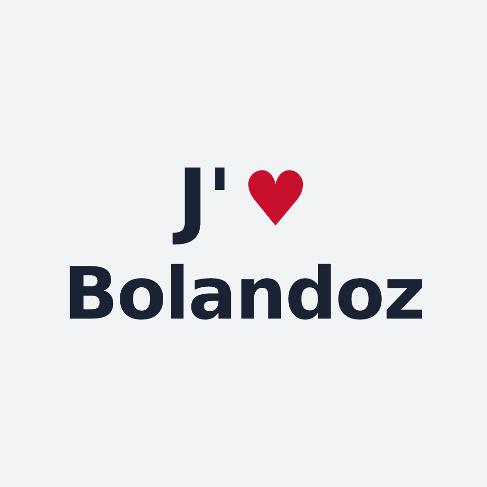 Poster personnalisé Bolandoz — design J'aime Bolandoz