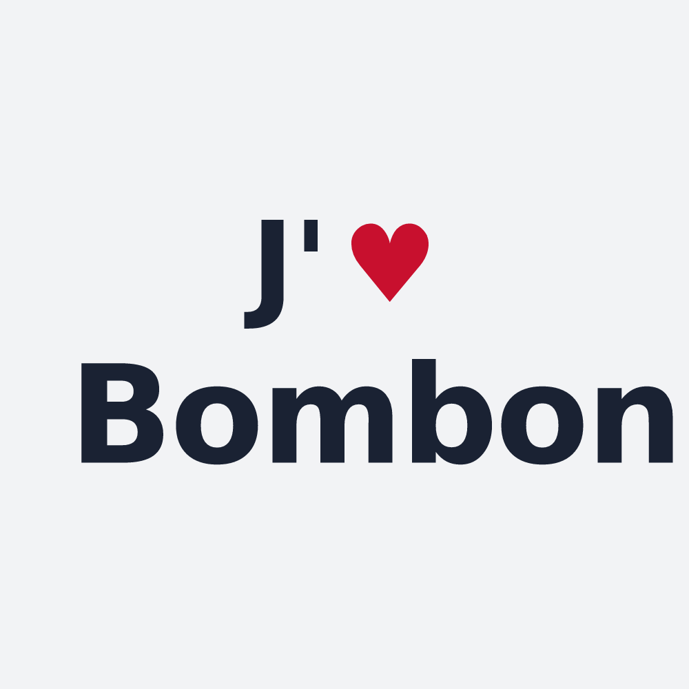 Poster personnalisé Bombon — design J'aime Bombon