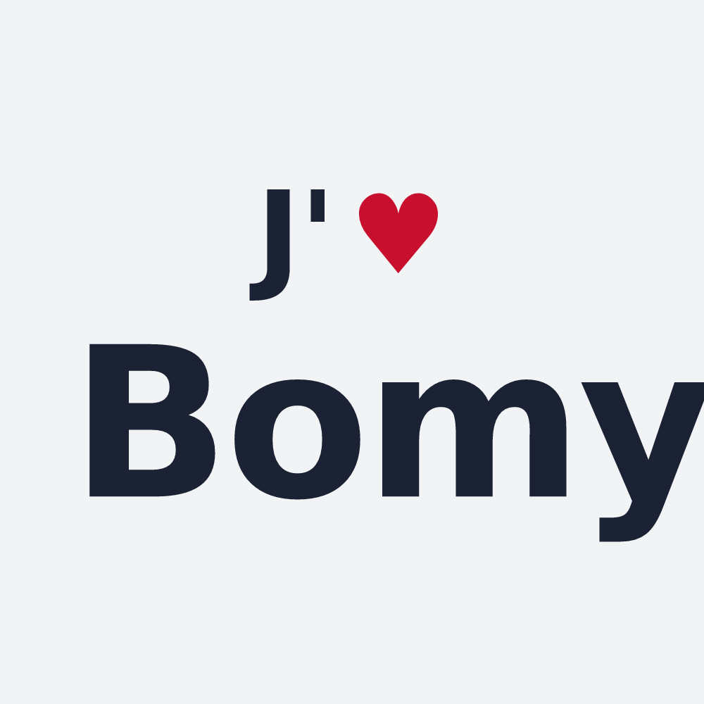 Poster personnalisé Bomy — design J'aime Bomy