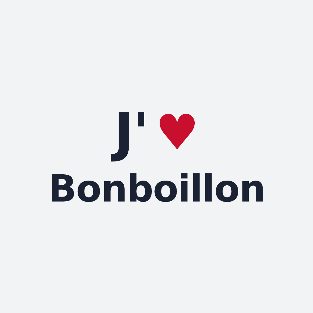Poster personnalisé Bonboillon — design « J'aime Bonboillon » imprimé sur le poster