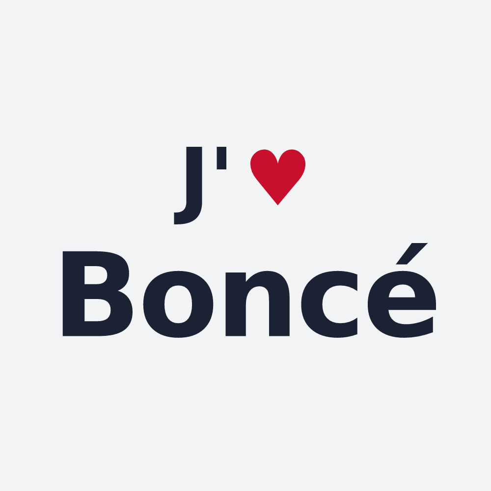 Poster personnalisé Boncé — design J'aime Boncé