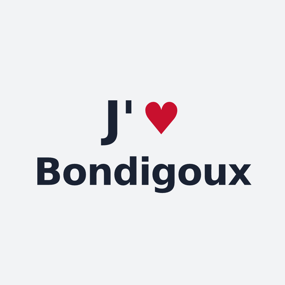 Poster personnalisé Bondigoux — design J'aime Bondigoux