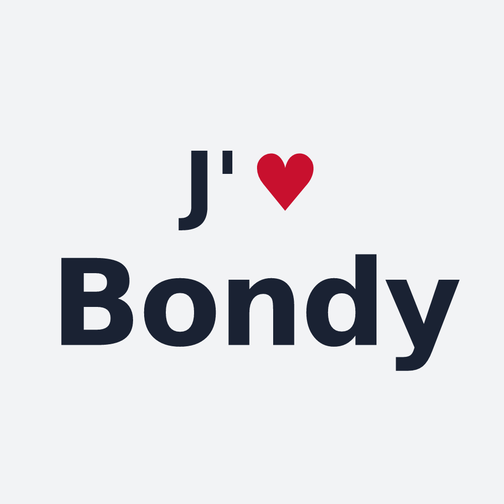 Poster personnalisé Bondy — design J'aime Bondy