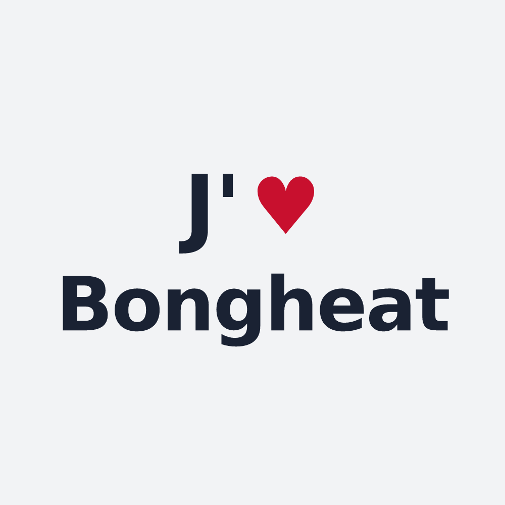Poster personnalisé Bongheat — design J'aime Bongheat
