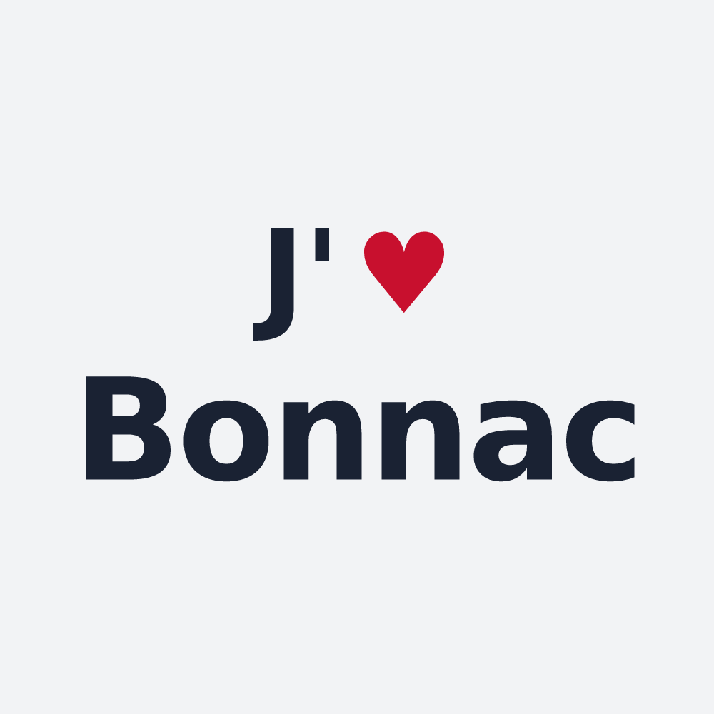 Poster personnalisé Bonnac — design J'aime Bonnac