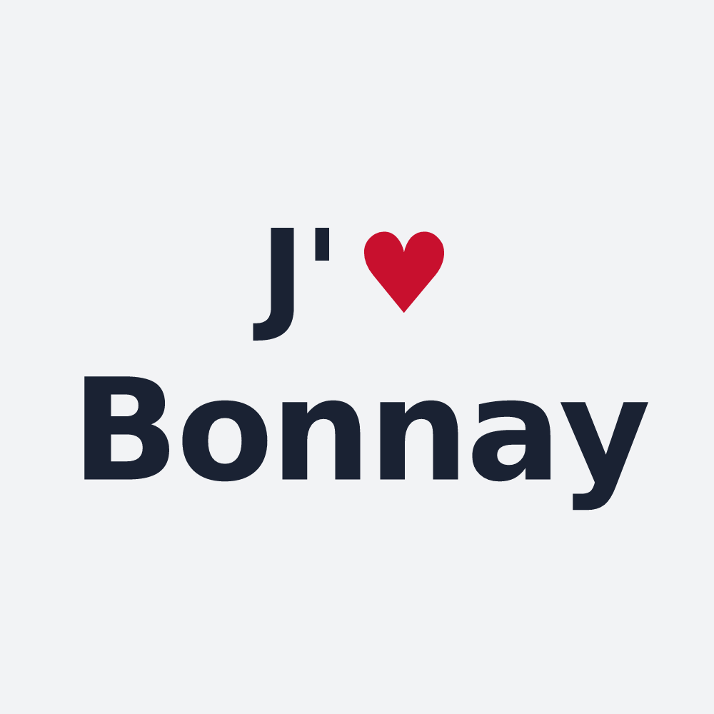Poster personnalisé Bonnay — design J'aime Bonnay