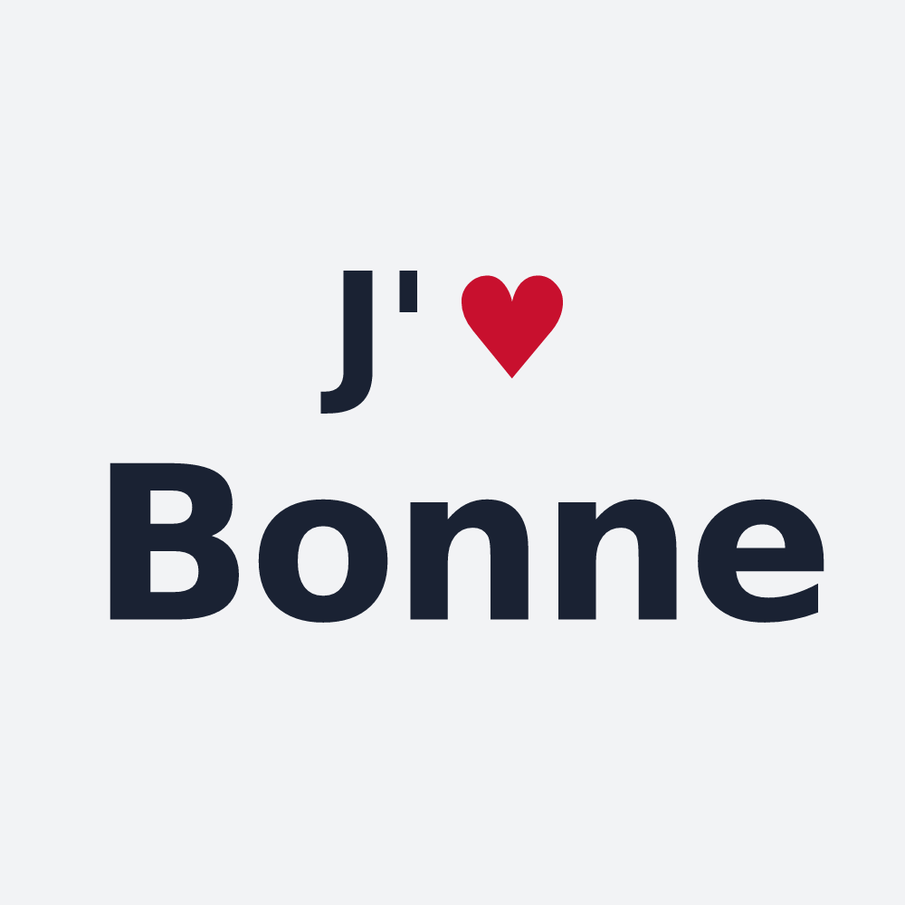 Poster personnalisé Bonne — design J'aime Bonne