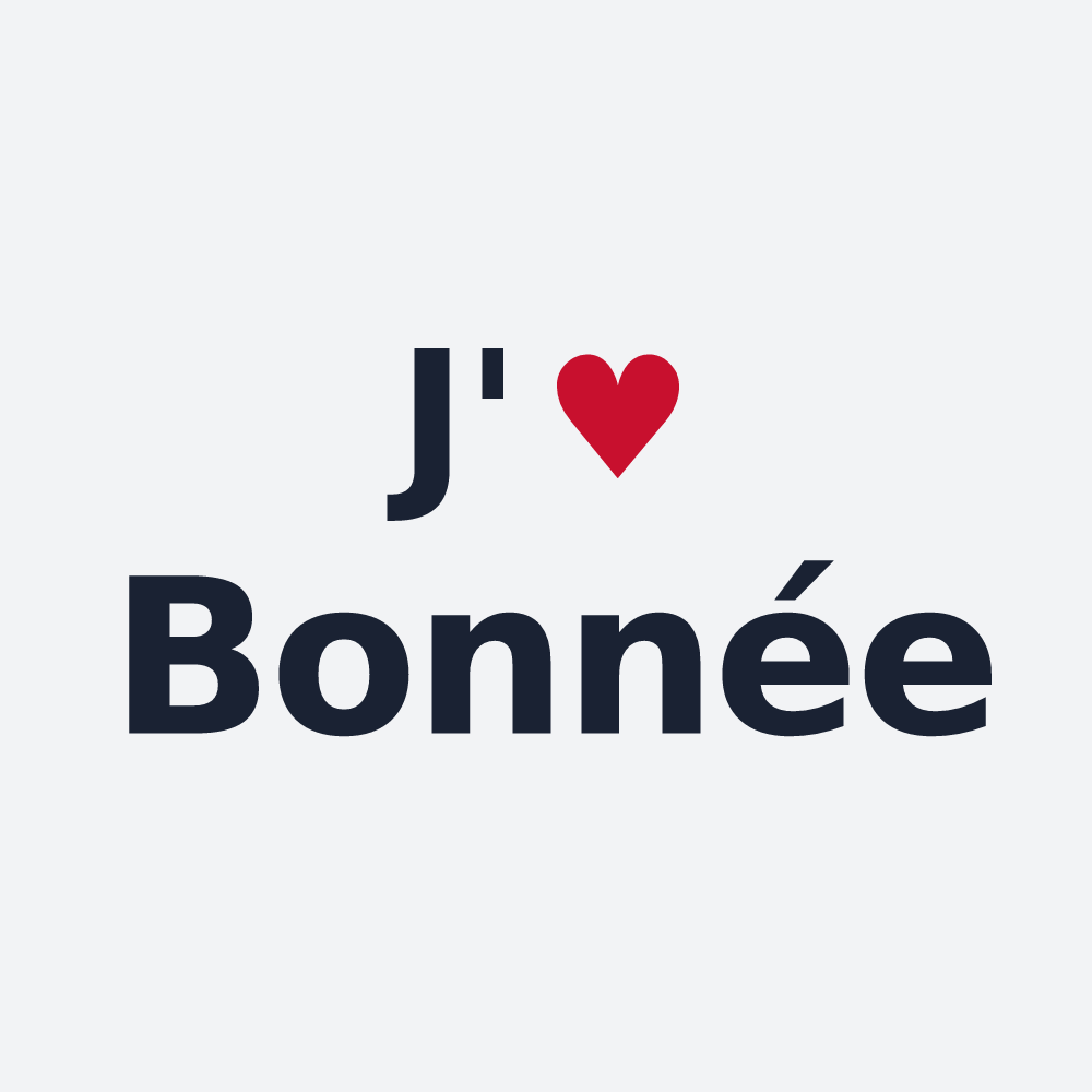 Poster personnalisé Bonnée — design « J'aime Bonnée » imprimé sur le poster