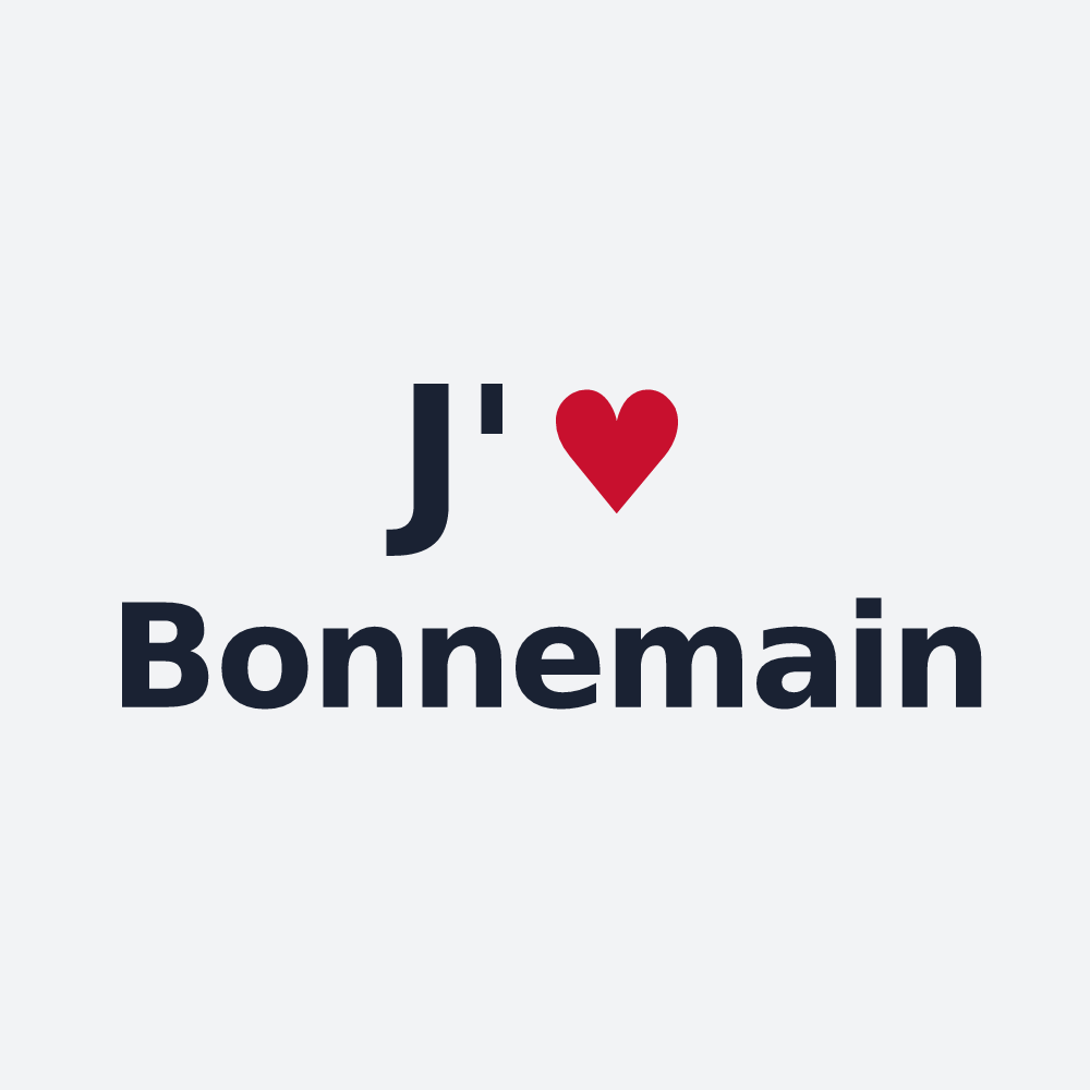 Poster personnalisé Bonnemain — design J'aime Bonnemain