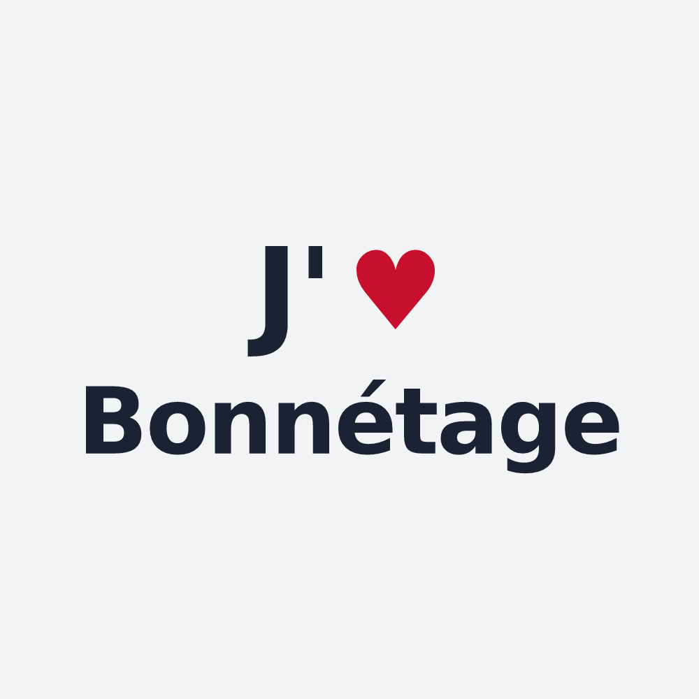 Poster personnalisé Bonnétage — design J'aime Bonnétage