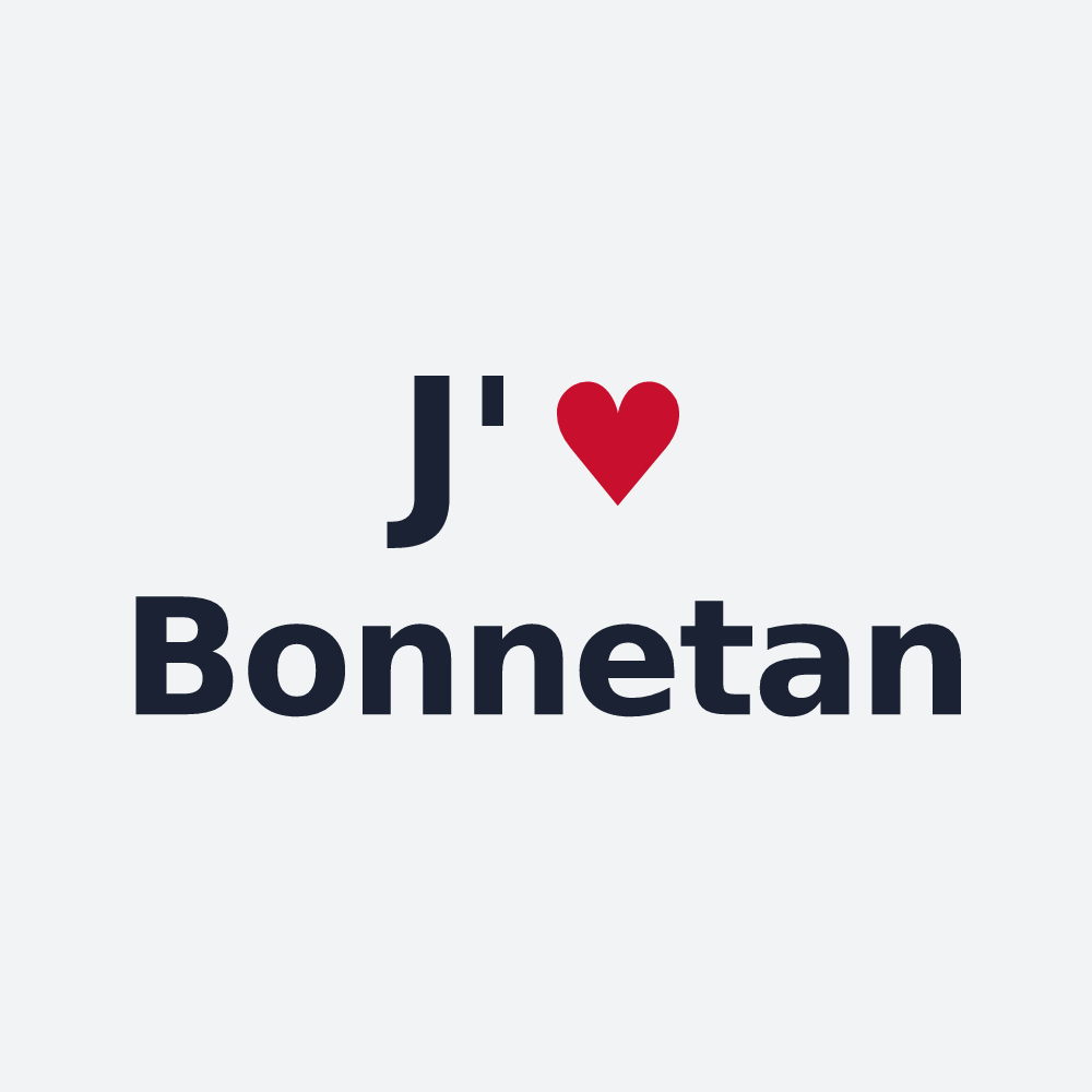 Poster personnalisé Bonnetan — design J'aime Bonnetan
