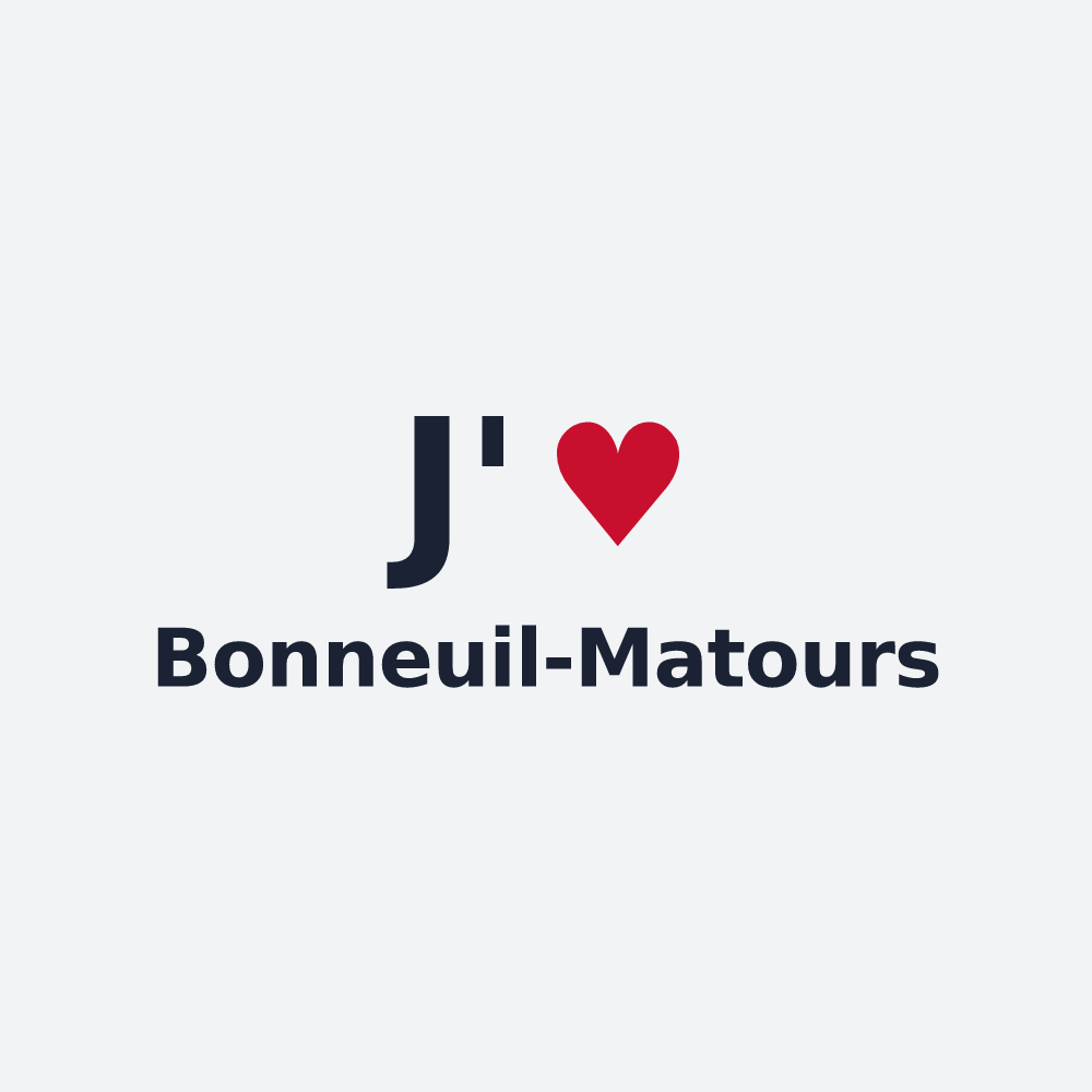 Poster personnalisé Bonneuil-Matours — design J'aime Bonneuil-Matours