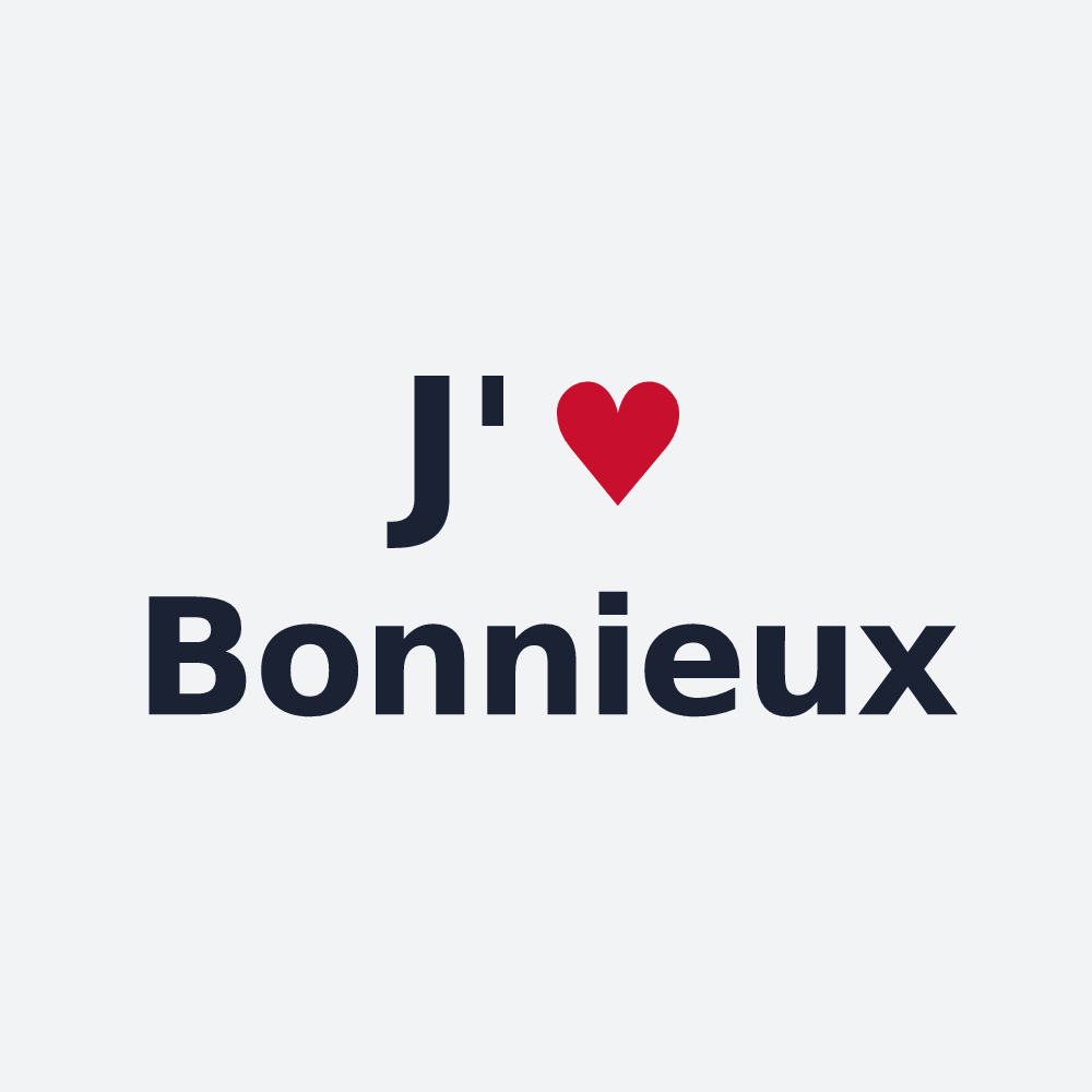 Poster personnalisé Bonnieux — design « J'aime Bonnieux » imprimé sur le poster