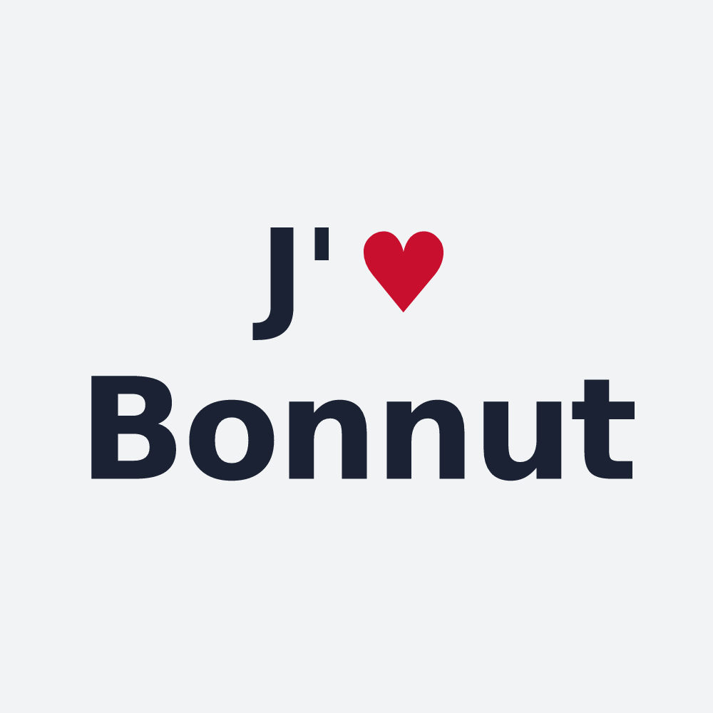 Poster personnalisé Bonnut — design J'aime Bonnut