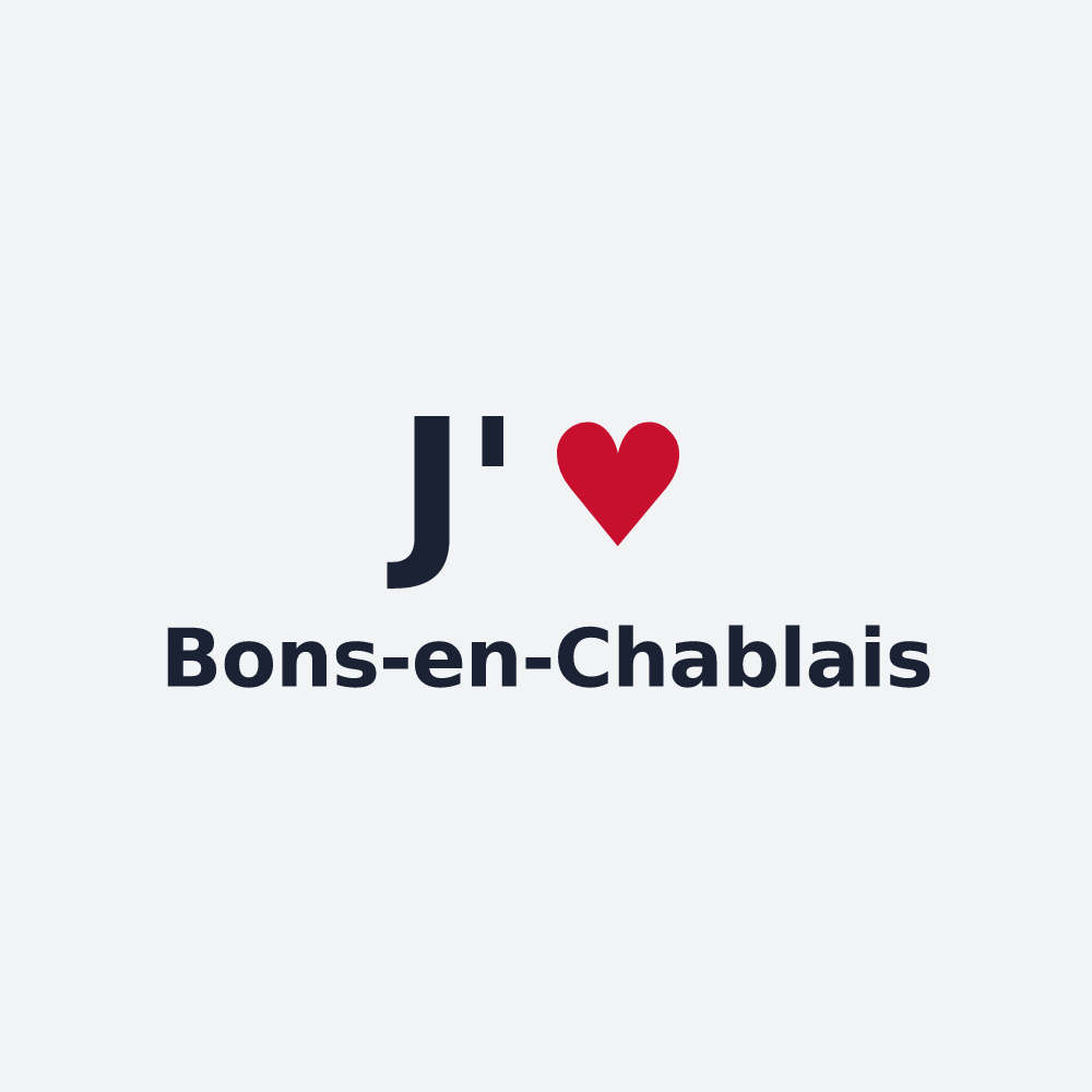 Poster personnalisé Bons-en-Chablais — design J'aime Bons-en-Chablais