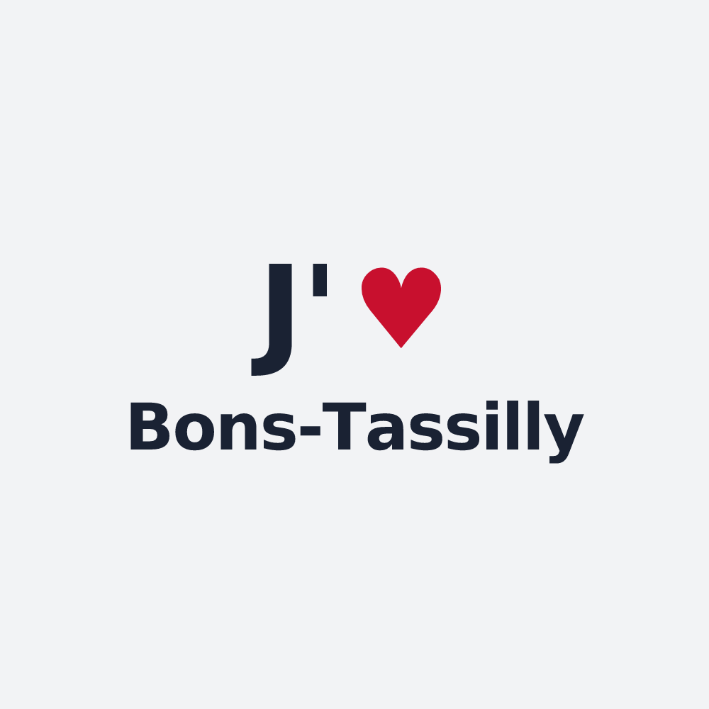 Poster personnalisé Bons-Tassilly — design J'aime Bons-Tassilly