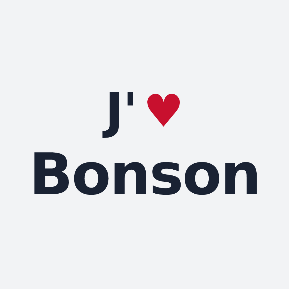 Poster personnalisé Bonson — design J'aime Bonson