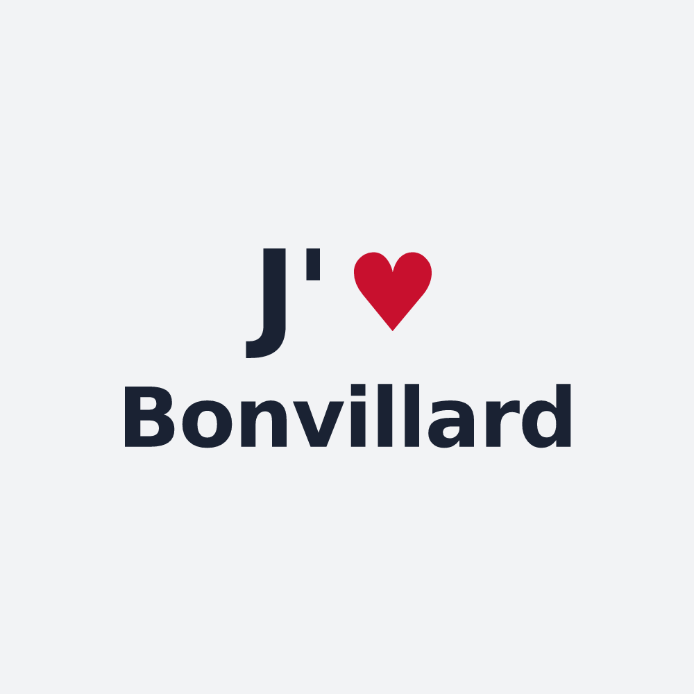 Poster personnalisé Bonvillard — design J'aime Bonvillard