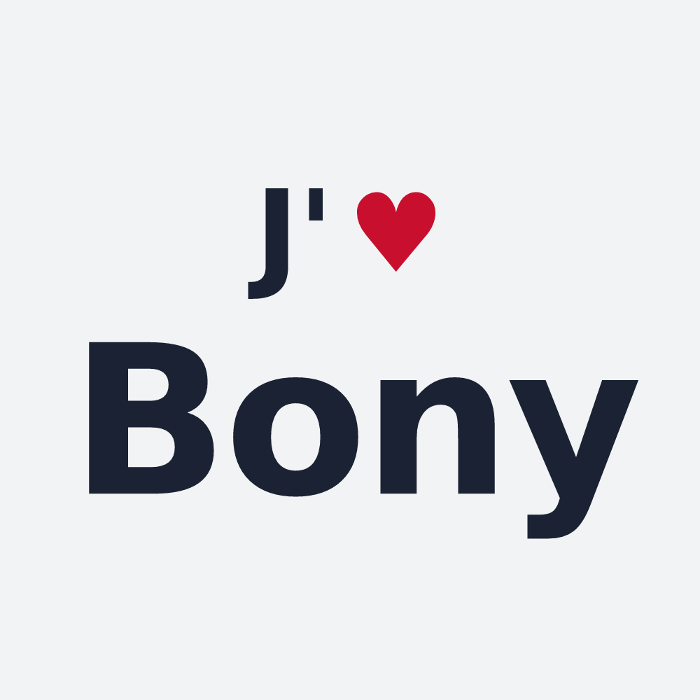 Poster personnalisé Bony — design J'aime Bony