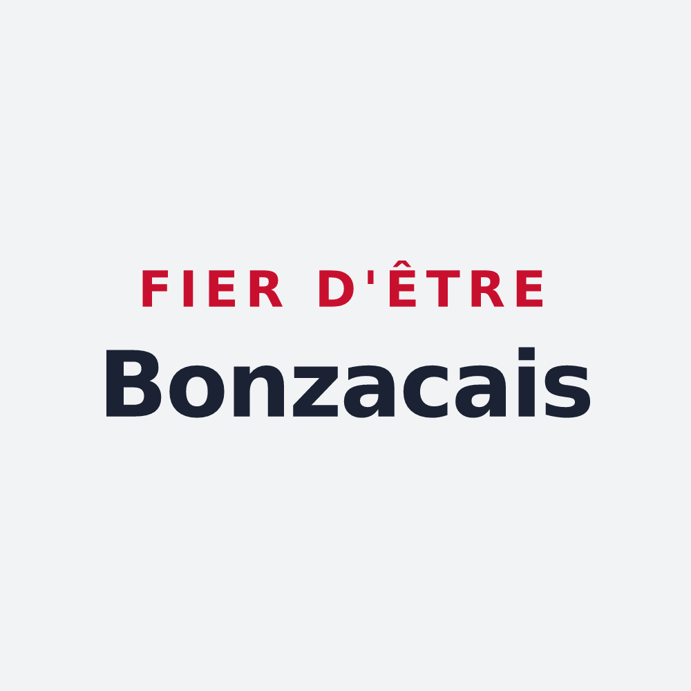 Poster « Fier d'être Bonzacais » — design pour Bonzac
