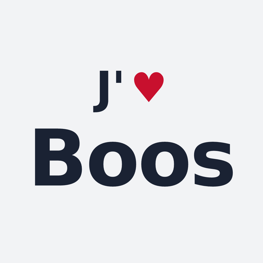 Poster personnalisé Boos — design J'aime Boos
