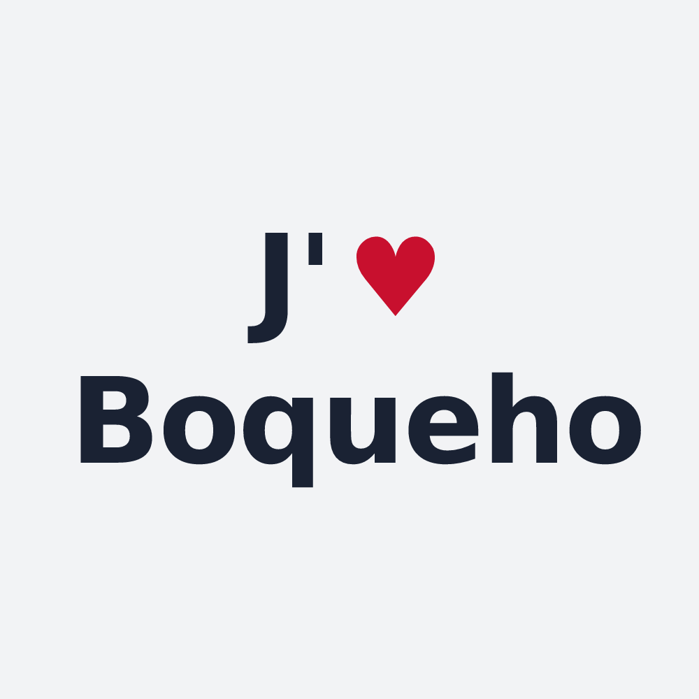 Poster personnalisé Boqueho — design J'aime Boqueho