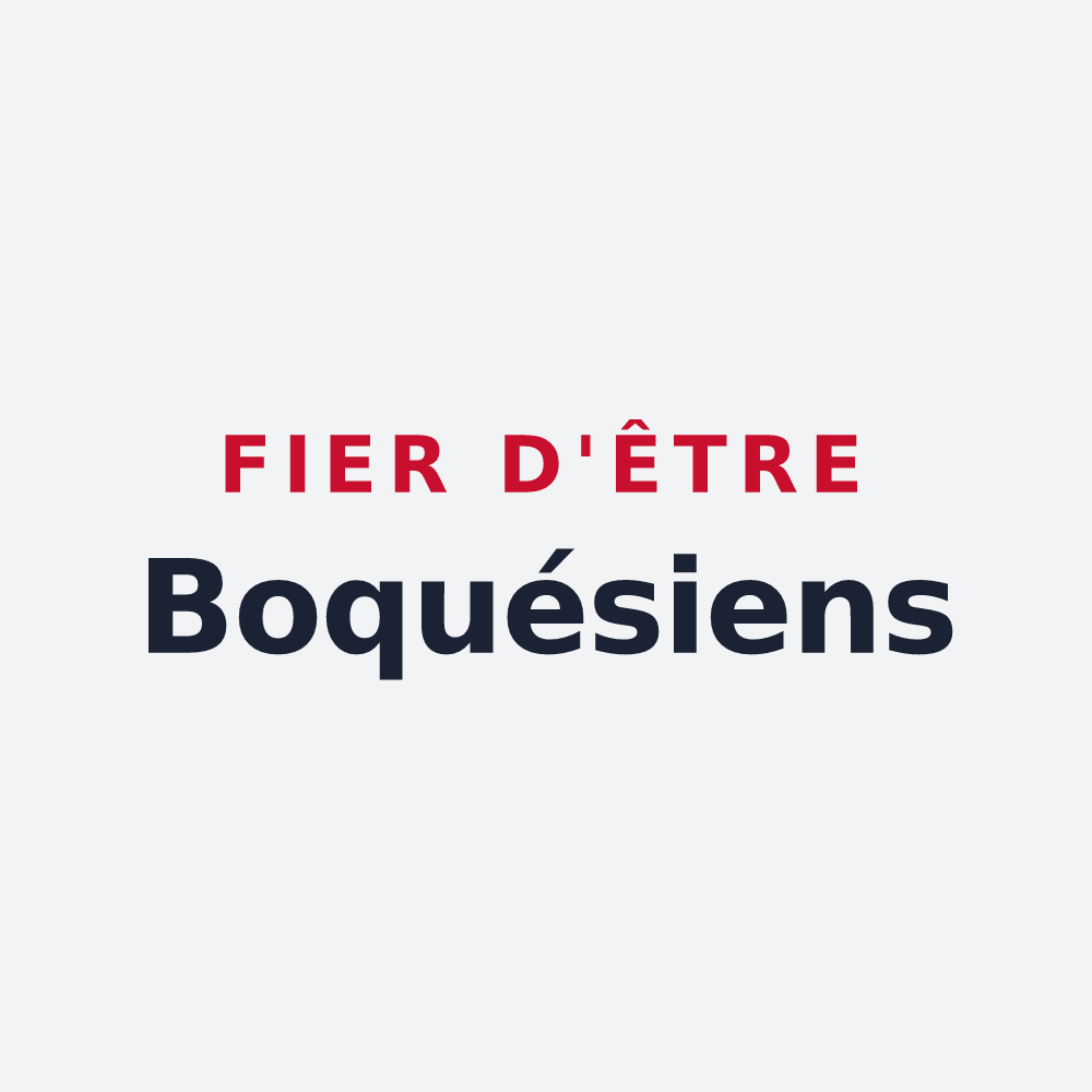Poster « Fier d'être Boquésiens » — design pour Boqueho