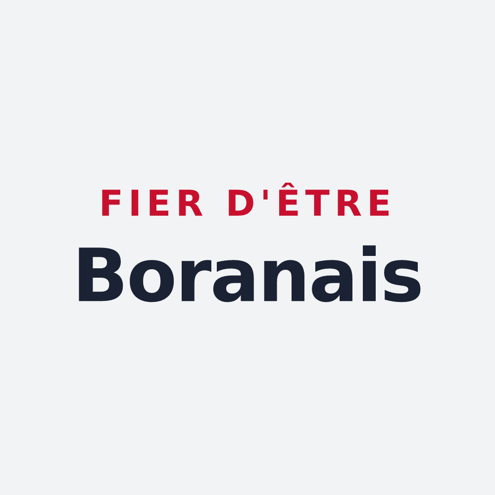 Poster « Fier d'être Boranais » — design pour Boran-sur-Oise