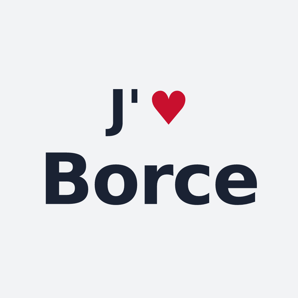 Poster personnalisé Borce — design J'aime Borce