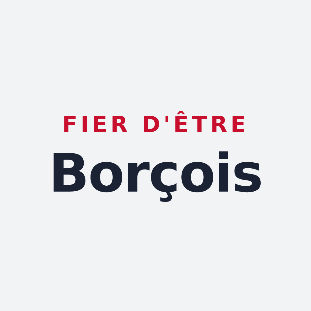 Poster « Fier d'être Borçois » — design pour Borce