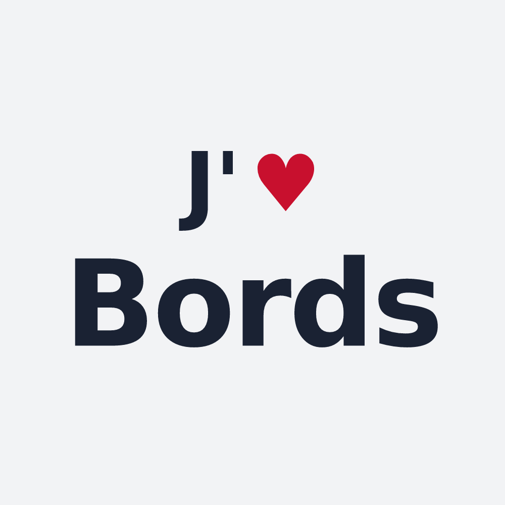 Poster personnalisé Bords — design J'aime Bords