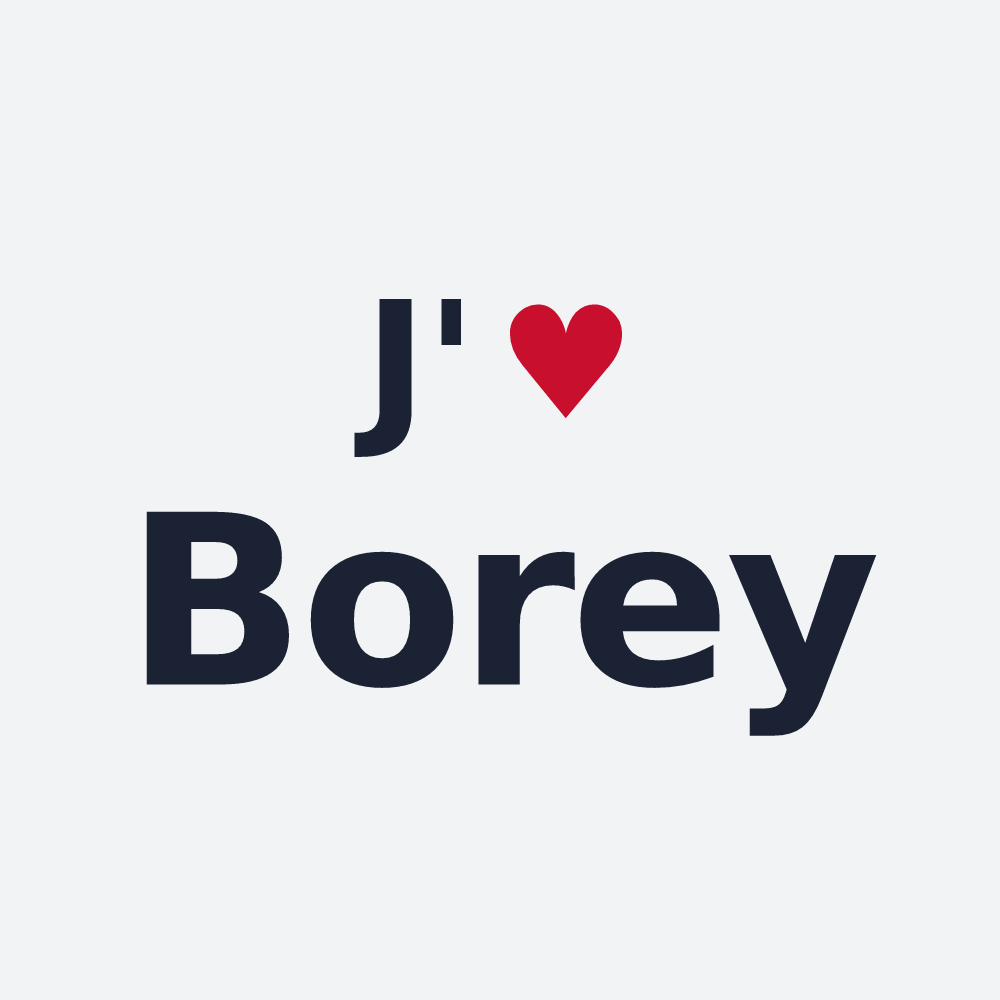 Poster personnalisé Borey — design J'aime Borey