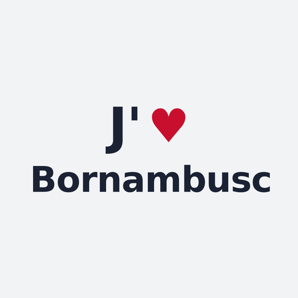 Poster personnalisé Bornambusc — design J'aime Bornambusc