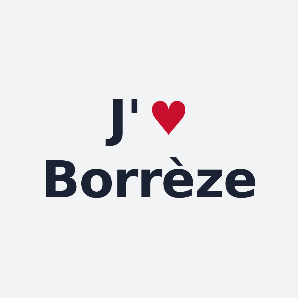Poster personnalisé Borrèze — design J'aime Borrèze