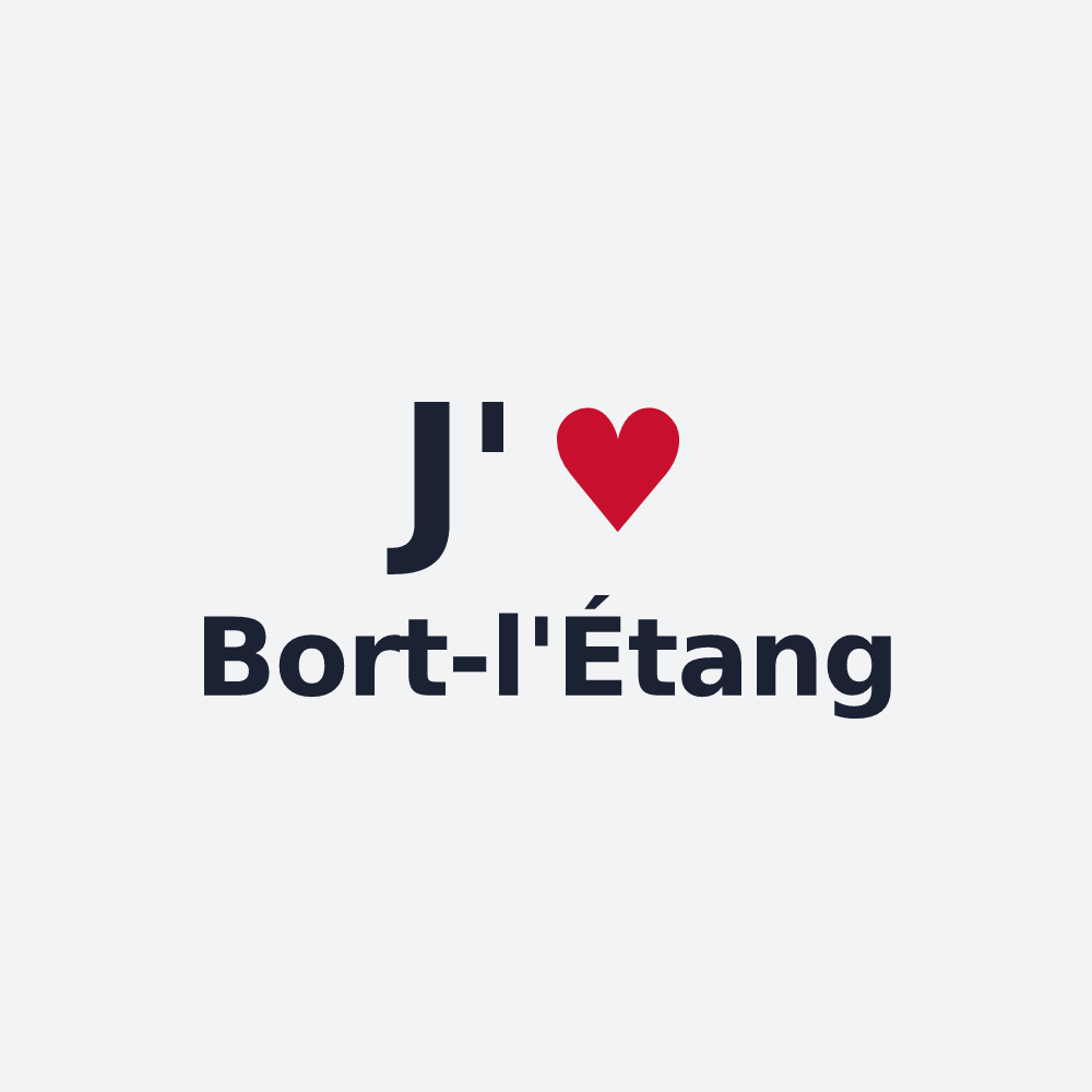 Poster personnalisé Bort-l'Étang — design J'aime Bort-l'Étang