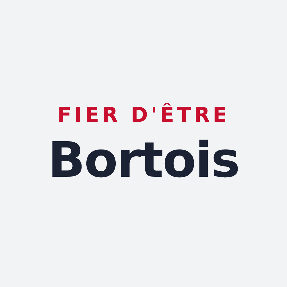 Poster « Fier d'être Bortois » — design pour Bort-les-Orgues