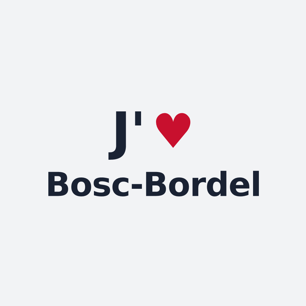 Poster personnalisé Bosc-Bordel — design J'aime Bosc-Bordel