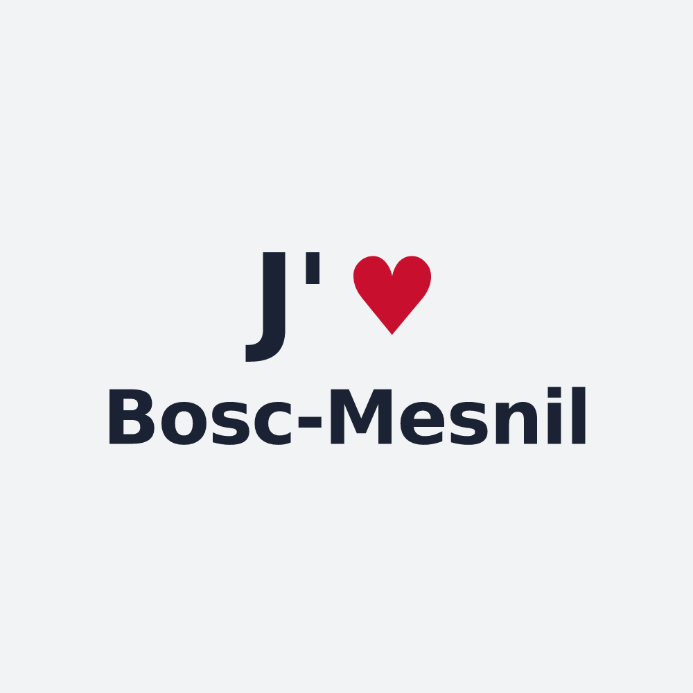 Poster personnalisé Bosc-Mesnil — design J'aime Bosc-Mesnil