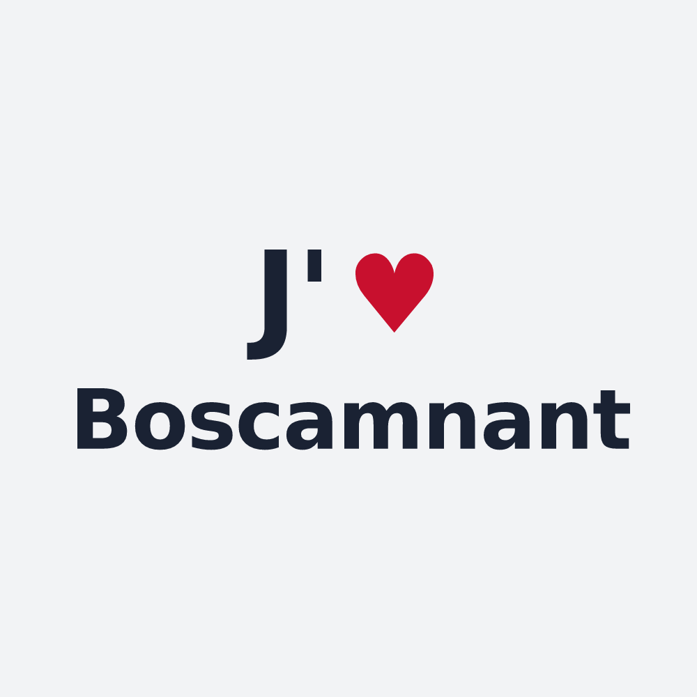Poster personnalisé Boscamnant — design J'aime Boscamnant