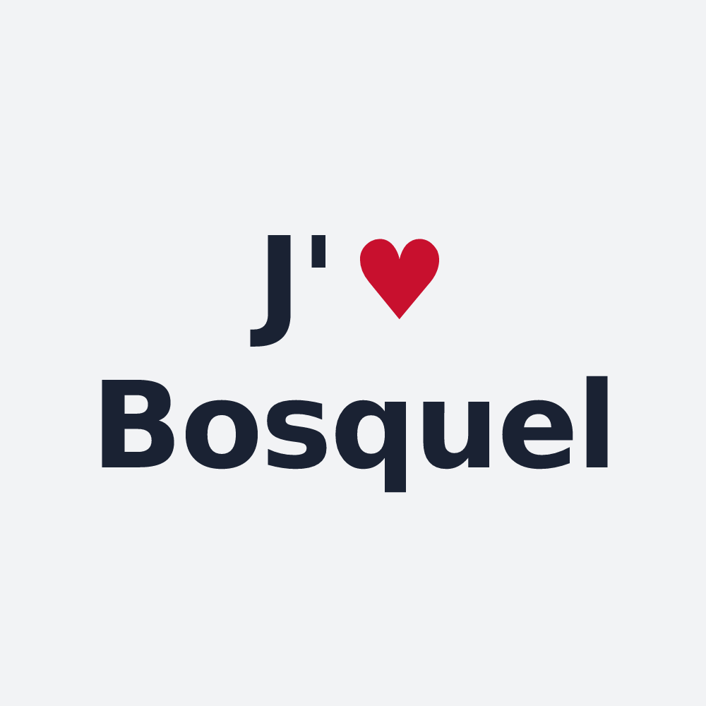 Poster personnalisé Bosquel — design J'aime Bosquel