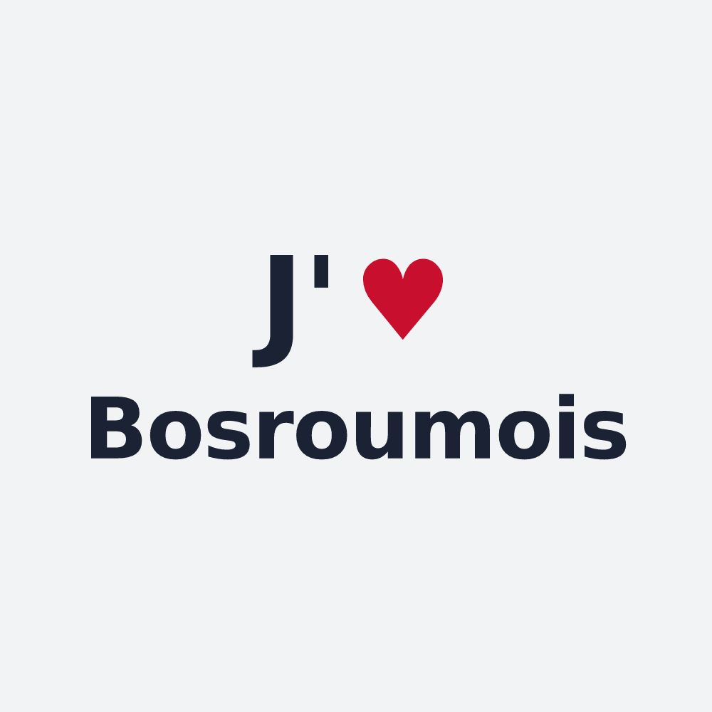 Poster personnalisé Bosroumois — design J'aime Bosroumois