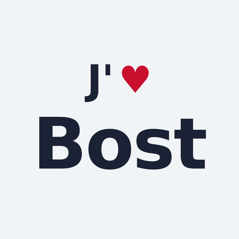 Poster personnalisé Bost — design J'aime Bost