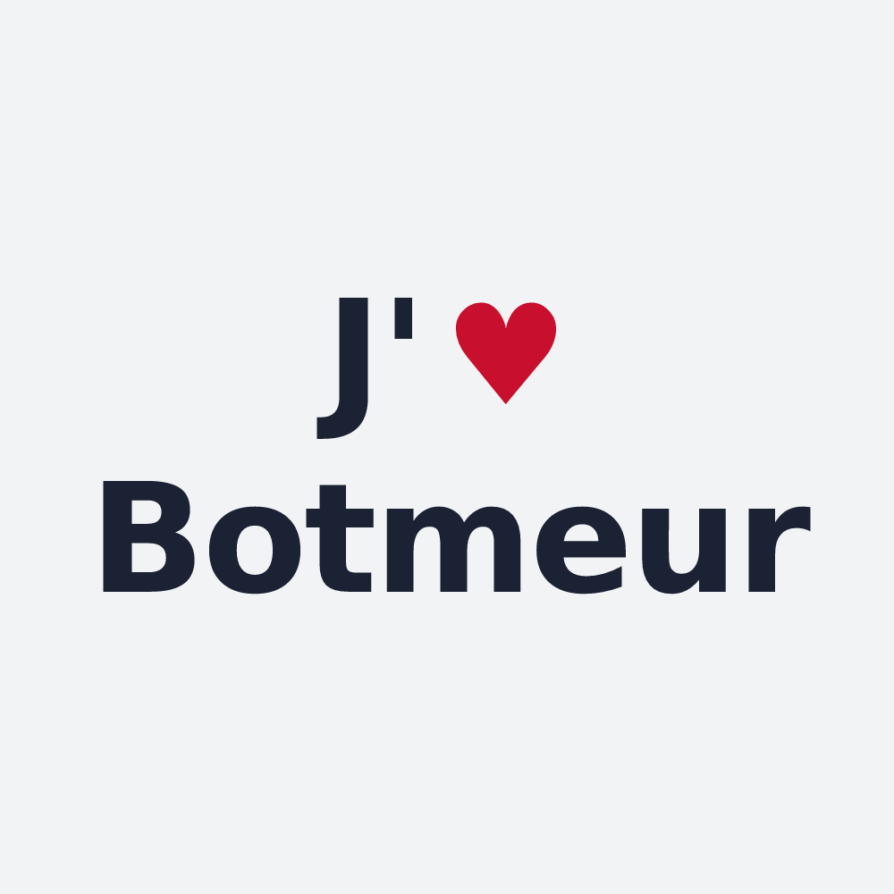 Poster personnalisé Botmeur — design J'aime Botmeur