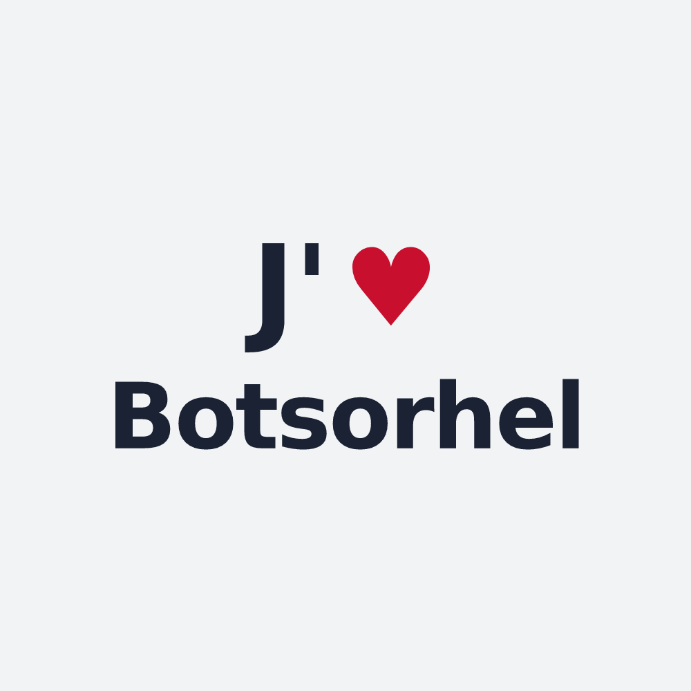 Poster personnalisé Botsorhel — design « J'aime Botsorhel » imprimé sur le poster