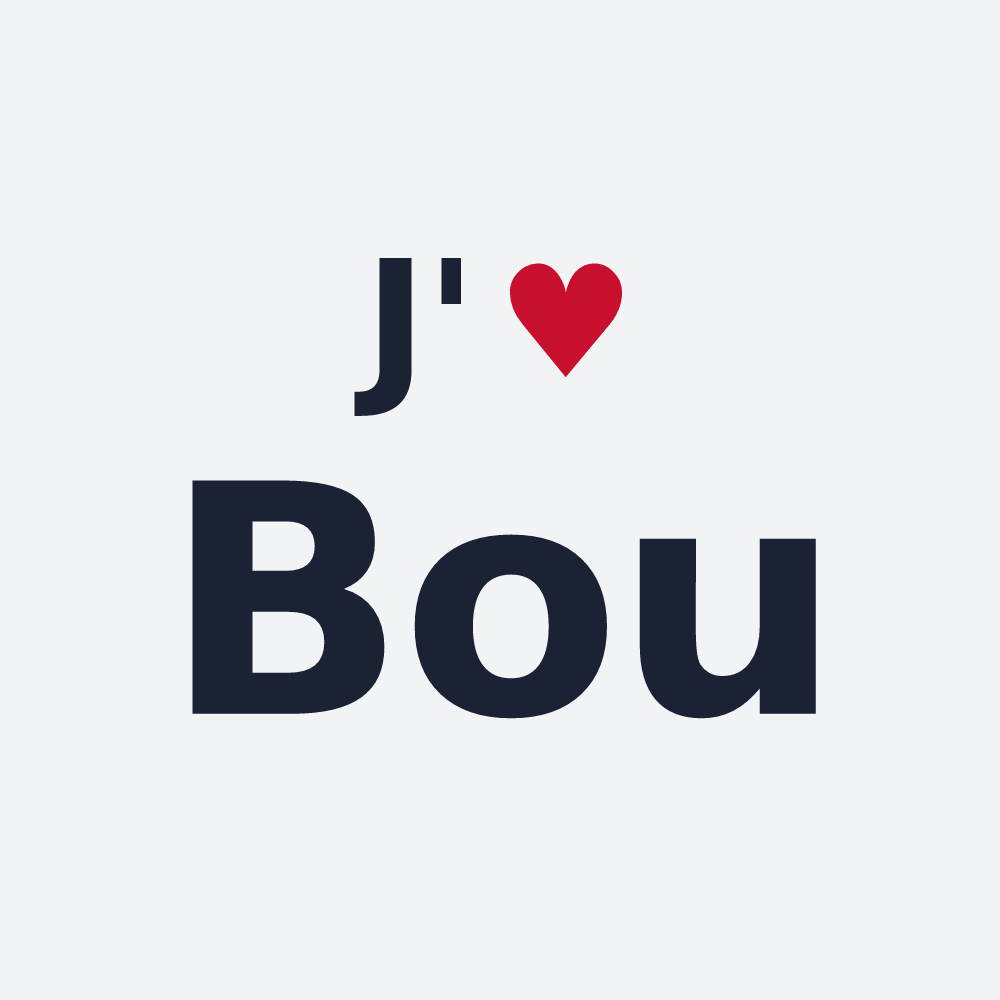 Poster personnalisé Bou — design J'aime Bou